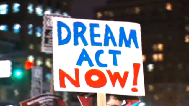 Angry illegals converge on Schumer's home